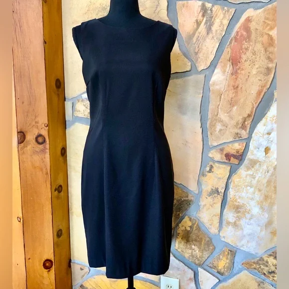 ab studio black dress Vintage AB Studio Dress Womens Small Black Midi Witchy Y2K Hi Low Ruffle Goth